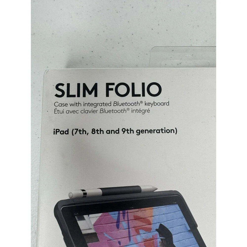 iPad case - Logitech ‎ Slim Case - Black  - 7th, 8th and 9th generation